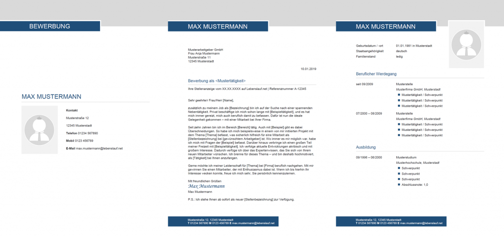 Professionelle Bewerbungsvorlagen 2020 Komplett Kostenlos