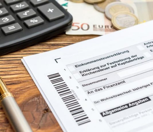 Eine Steuererklärung mit Taschenrechner, wie wird ein geldwerter Vorteil angegeben?